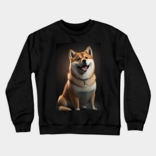 Happy Shiba Inu Dog Crewneck Sweatshirt